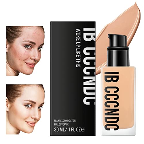 Flüssige Foundation mit voller Deckkraft | Bright Boost Hydrating Tint Makeup Liquid Foundation | Langanhaltende ölkontrollierende Make-up-Creme, Kosmetik für Frauen und Mädchen, Flecken, Rianpesn von Rianpesn