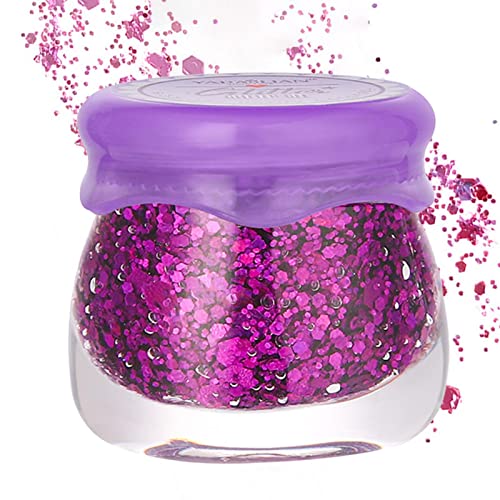 Glitzer-Make-up | 6-farbige Pailletten-Gesichtsfarbe | Funkelndes holografisches Gel, schweißfeste, farbwechselnde - und Festival-Accessoires Rianpesn von Rianpesn