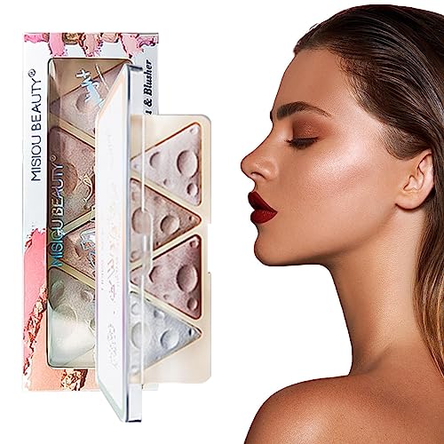 Highlighter-Palette | Wasserfeste 4-Farben-Gesichts-Highlighter-Make-up-Palette - Bright Shimmer Face Highlighter Makeup Palette, Natural Glow Facial Highlighter für Frauen und Mädchen Rianpesn von Rianpesn