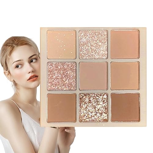 Lidschatten-Palette Make-up | Helle Make-up-Palette mit 9 Farben | Professionelles Beauty-Augen-Make-up-Set – Pigment-Lidschatten-Palette mit lebendigen Farben, Schattierungen, Kosmetik – Rianpesn von Rianpesn