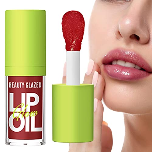 Lippenöl getönt - Feuchtigkeitsspendendes Lip Oil Gloss - Praller Lipgloss, Lippenpflege, transparentes Lippenöl, getöntes Glaslippenglanzöl, pflegend, reparierend, aufhellend, Lippenlinien, Rianpesn von Rianpesn