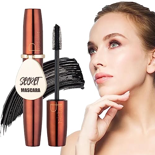 Mascara-Make-up, Mirror Design Lash Mascara Wasserfest, Wimpern-Mascara, sichere Wimpernverlängerung, kein Verklumpen – voluminöse, verlängernde Augen-Make-up-Wimpern-Mascara Rianpesn von Rianpesn