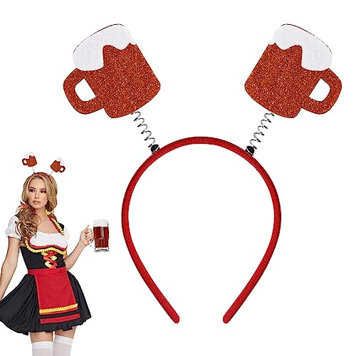 Rianpesn Bierkrug Stirnband,Exquisite Damen-Stirnbänder | Oktoberfest, Mädchen, Stirnbänder, Bart, Bierkrug, Und, Wurst, Design, Für, Festival von Rianpesn