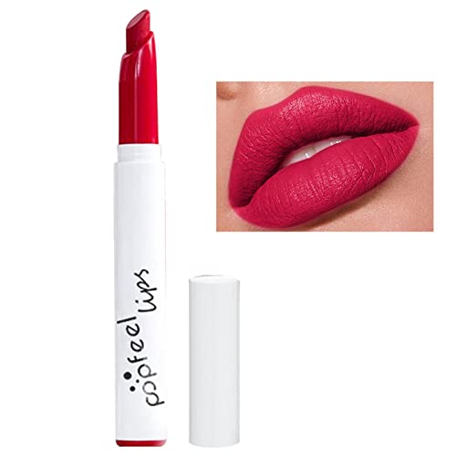 Samtmatter Lippenstift, Langanhaltender matter Lippenstift, Long Wear Lippenstift Stain Packs Matt für Mädchen Frauen, Red Mat Original 24 Stunden Geschenk Rianpesn von Rianpesn