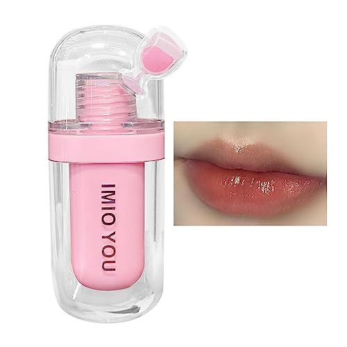 Wassertönung - Mirror Water Lip Gloss Feuchtigkeitsspendende süße Lippenglasur,Langanhaltend glänzender, getönter Lippentönungs-Lippenfleck für Mädchen und Frauen, natürliches Make-up und Rianpesn von Rianpesn