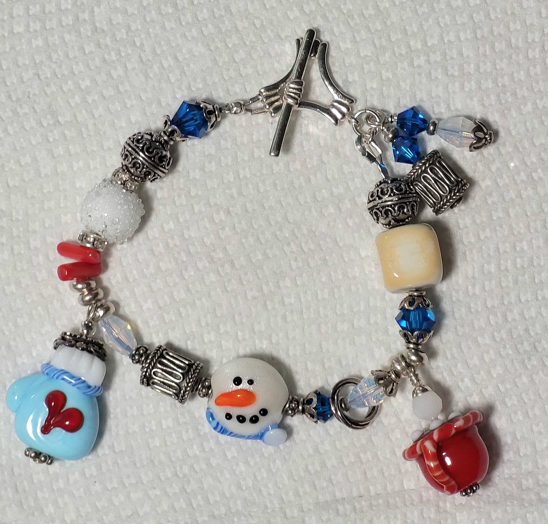 Handgefertigtes Armband Aus Lampwork Und Swarovski Kristall - Hurra Handgefertigtes Armband Aus Lampwork Und Swarovski Kristall - Hurra von Ribbons10