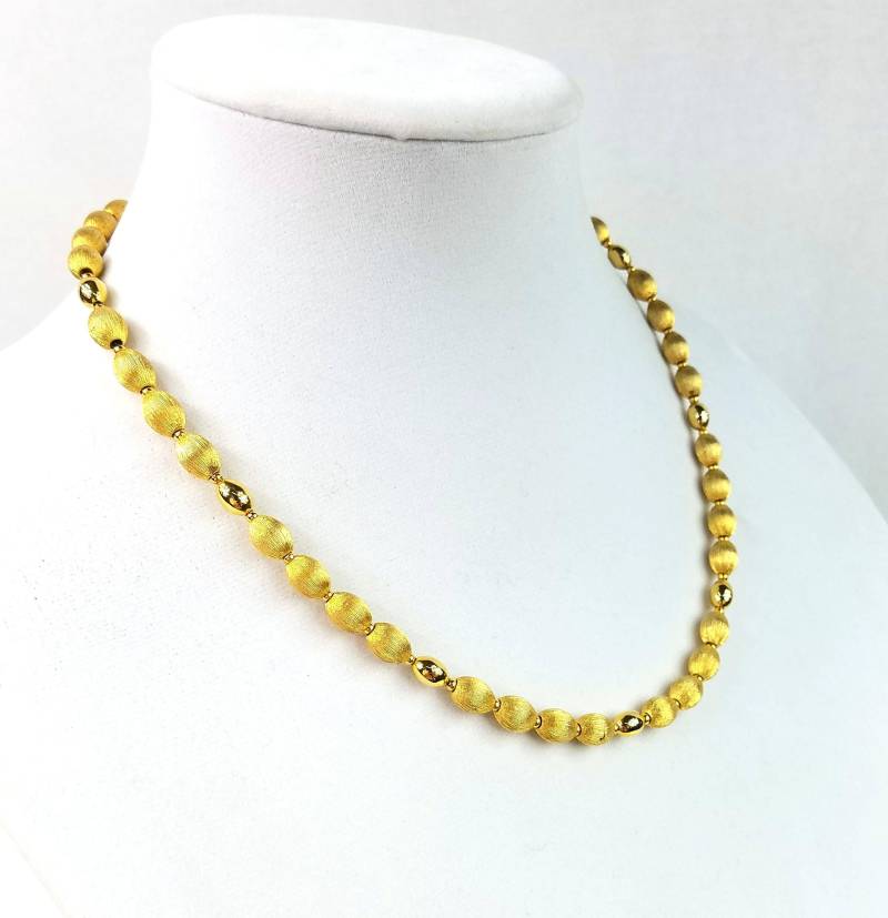 Vintage Gold Halskette, Perlenkette, Matte Plated Schmuck Für Frauen, Halskette Vintage Gold Halskette, Perlenkette, Matte Plated Schmuck Für Frauen, Halskette von RibbonsandGlass