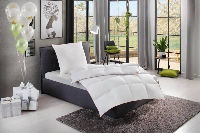 RIBECO Daunenbettdecke + Kopfkissen "Ella" zum Top-Preis von Ribeco