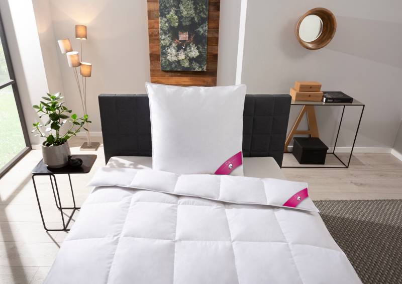 RIBECO Daunenbettdecke + Kopfkissen "Johanna" Wohlfühlkomfort mit den Vorzügen der Natur von Ribeco