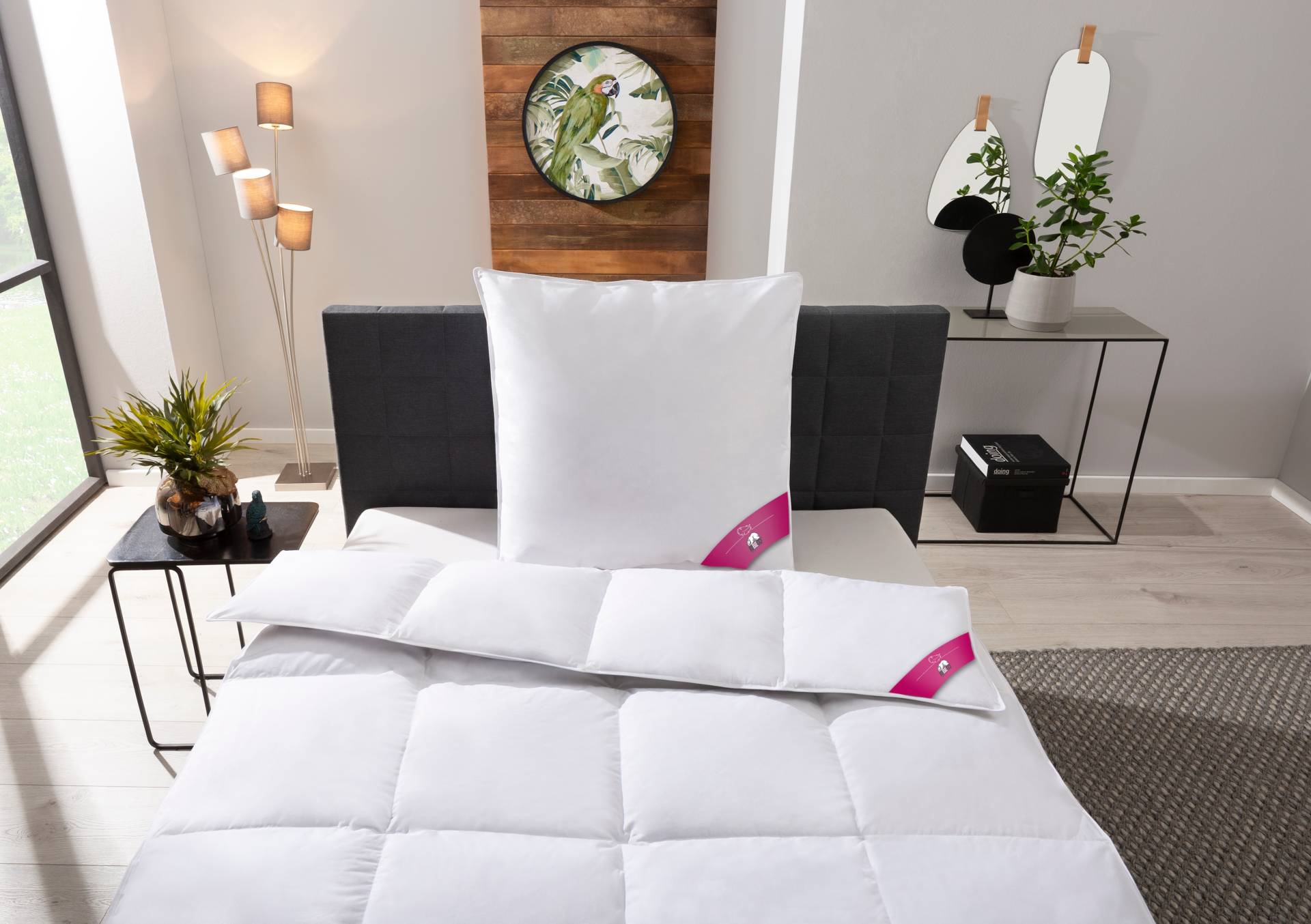 RIBECO Daunenbettdecke + Kopfkissen "Johanna" Wohlfühlkomfort mit den Vorzügen der Natur von Ribeco