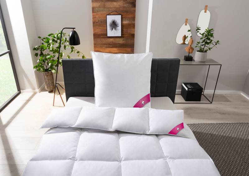 RIBECO Daunenbettdecke + Kopfkissen "Johanna" Wohlfühlkomfort mit den Vorzügen der Natur von Ribeco