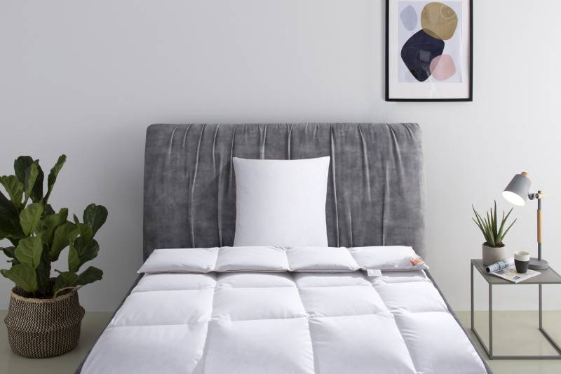 RIBECO Daunenbettdecke + Kopfkissen "Richard, Bettwaren-Set in 135x200 oder 155x220 cm, Sommer oder Winter" Seit 105 Jahren überzeugt RIBECO durch Qualität von Ribeco