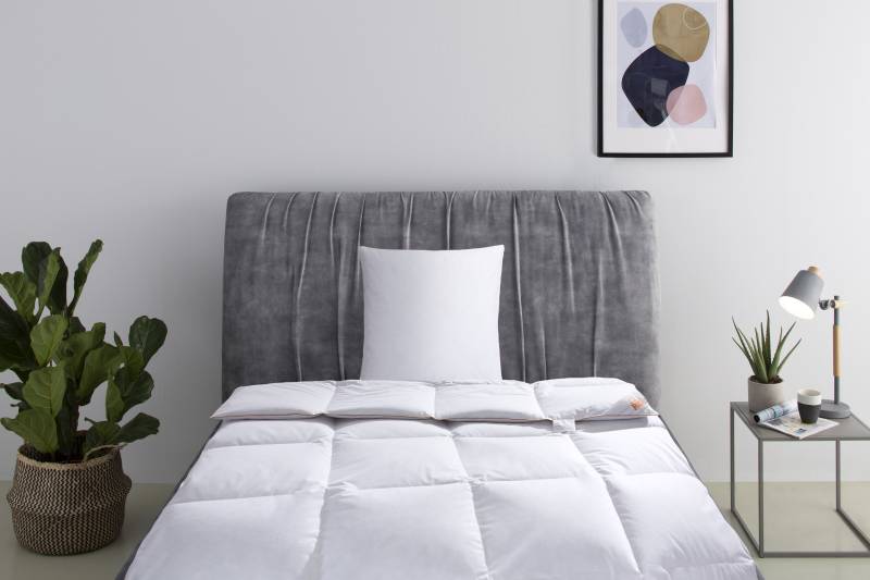 RIBECO Daunenbettdecke + Kopfkissen "Richard, Bettwaren-Set in 135x200 oder 155x220 cm, Sommer oder Winter" Seit 105 Jahren überzeugt RIBECO durch Qualität von Ribeco