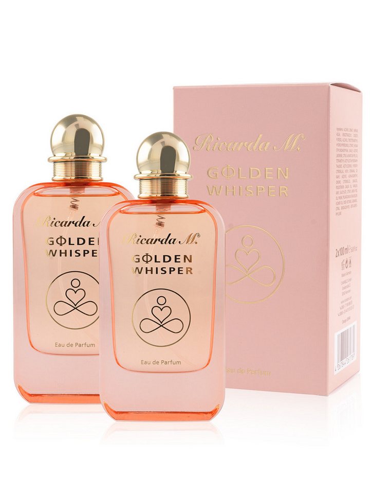 Ricarda M. Eau de Parfum Parfüm "WOS Golden Whisper EdP", 2x 100 ml, 2-tlg., langanhaltender Duft mit warmer Herznote & sanfter Basisnote von Ricarda M.