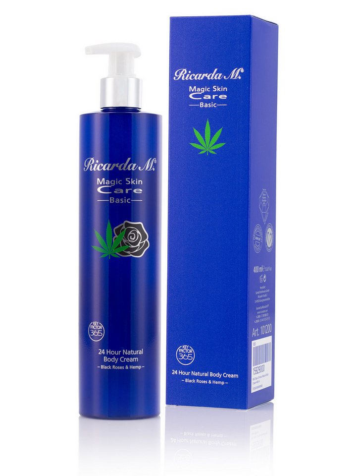 Ricarda M. Körpercreme "MSC Basic 24 Hour Natural Body Cream" 400ml, mit Anti-Aging-Formel (studienbelegt): gestärkte Hautbarriere von Ricarda M.