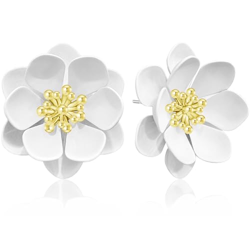 Ricarmo Böhmische Gänseblümchen-Sonnenblumen-Ohrringe, leichte Ohrringe für den täglichen Gebrauch, süßes Blumenmuster, sprühlackiert, Ohrstecker für Frauen, 2.44inch, Metall, Kein Edelstein Ricarmo Böhmische Gänseblümchen-Sonnenblumen-Ohrringe, leichte Ohrringe für den täglichen Gebrauch, süßes Blumenmuster, sprühlackiert, Ohrstecker für Frauen, 2.44inch, Metall, Kein Edelstein von Ricarmo