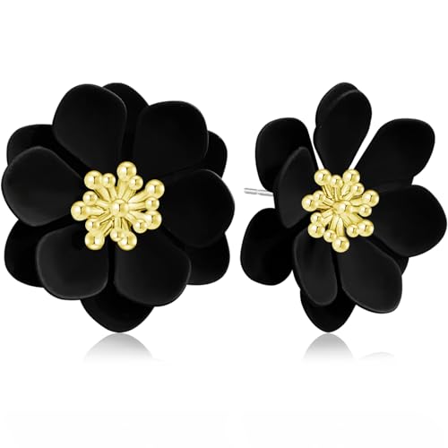 Ricarmo Böhmische Gänseblümchen-Sonnenblumen-Ohrringe, leichte Ohrringe für den täglichen Gebrauch, süßes Blumenmuster, sprühlackiert, Ohrstecker für Frauen, 2.44inch, Metall, Kein Edelstein Ricarmo Böhmische Gänseblümchen-Sonnenblumen-Ohrringe, leichte Ohrringe für den täglichen Gebrauch, süßes Blumenmuster, sprühlackiert, Ohrstecker für Frauen, 2.44inch, Metall, Kein Edelstein von Ricarmo
