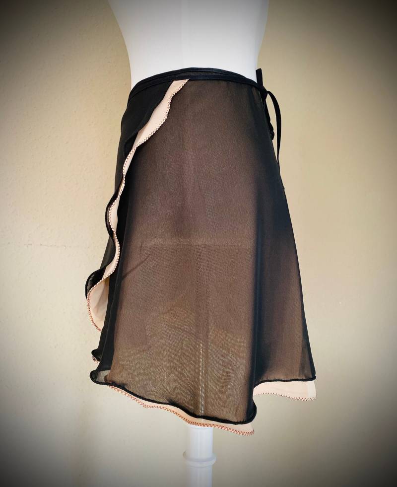 Ballettrock Doublé Mittellang/Peach Ombré von Ricciarte