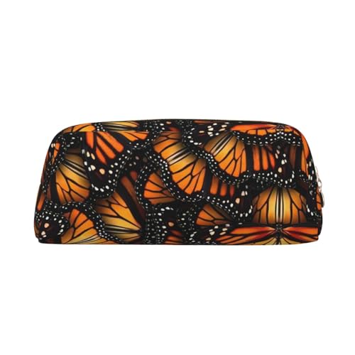 Rich&Rabbit Heaps of Orange Monarch Butterflies Print Zipper Cosmetic Makeup Pouch Bag Portable Travel Storage Bag Daily Use Purse, Gold, Einheitsgröße von Rich&Rabbit
