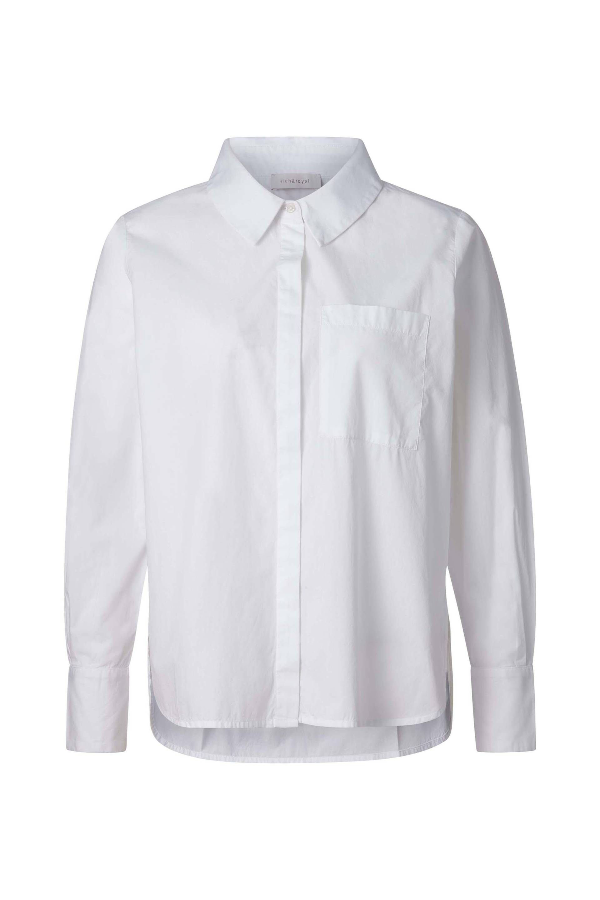 Rich & Royal - Basic cotton blouse organic white - Gr. - 42 von Rich & Royal