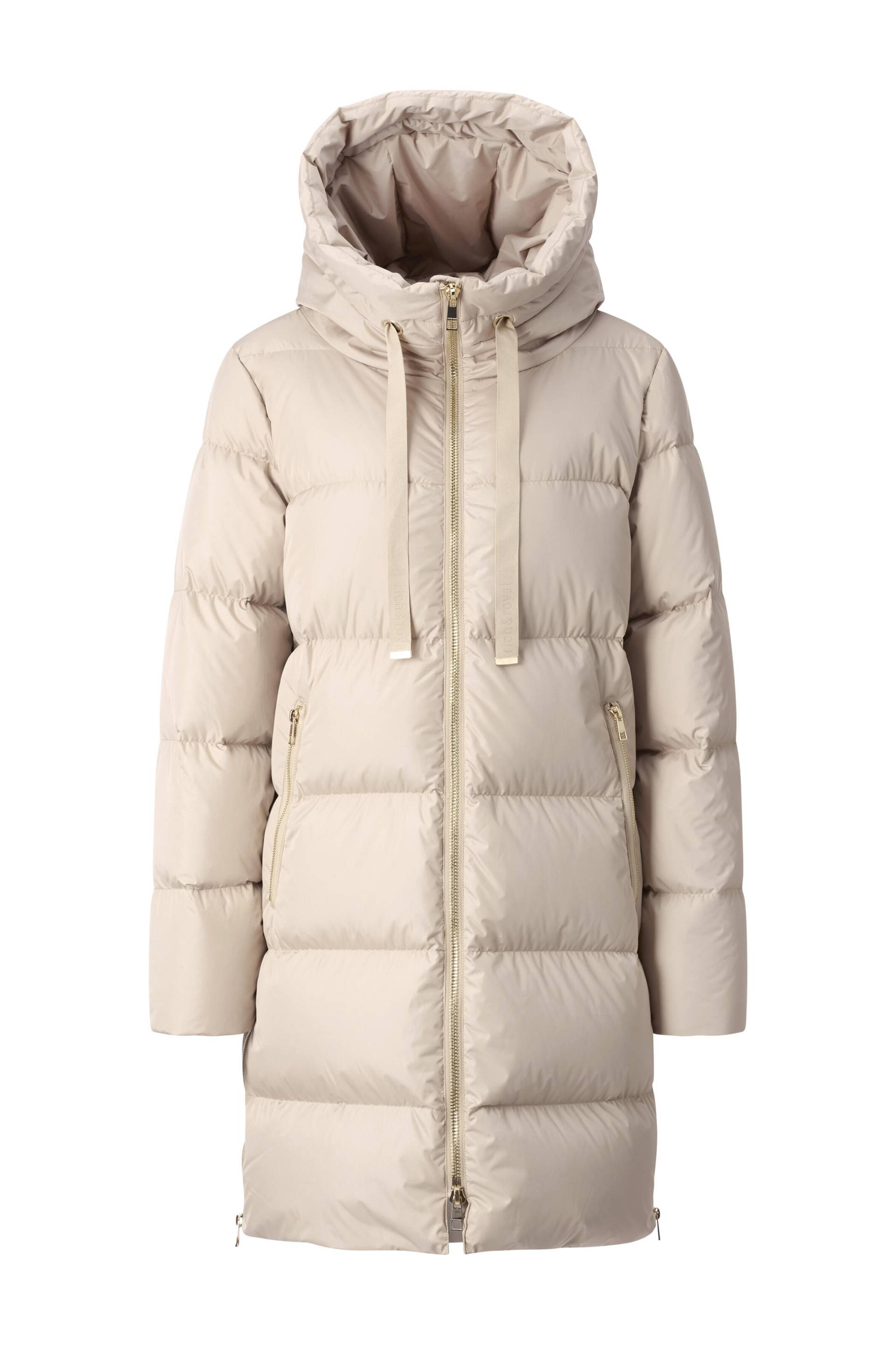 Rich & Royal - Big puffer coat sustainable caffee latte - Gr. - 36 von Rich & Royal