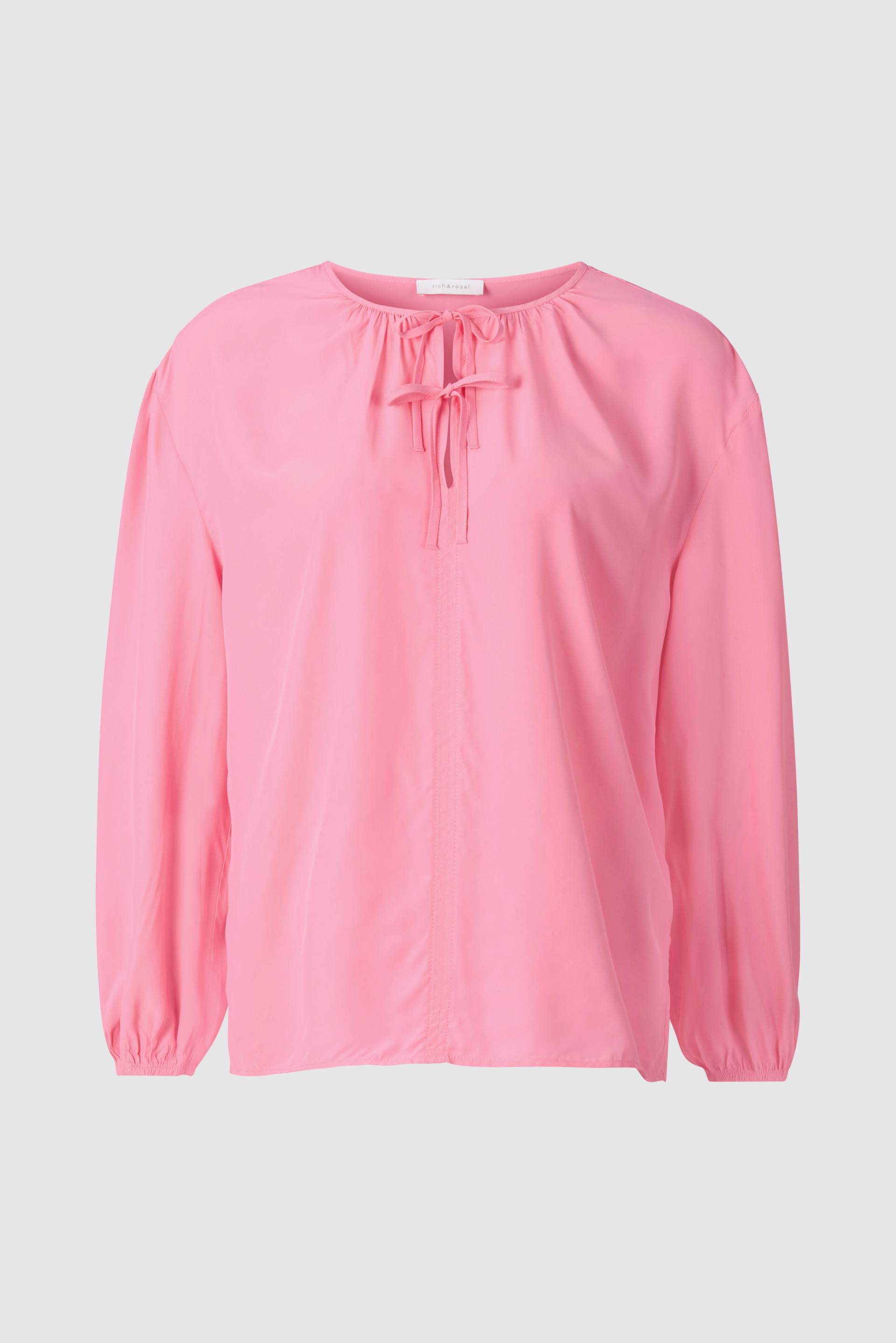 Rich & Royal - Blouse with string details recycled lollipop pink - Gr. - 36 von Rich & Royal