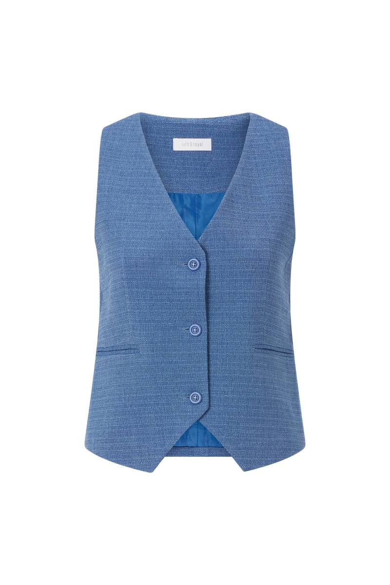 Rich & Royal - Blue Melange Vest midnight blue - Gr. - 36 von Rich & Royal