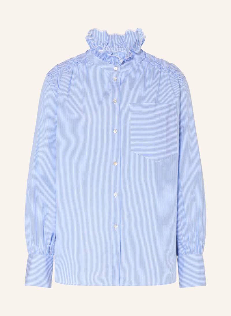 Rich & Royal Bluse Mit Rüschen blau von Rich & Royal