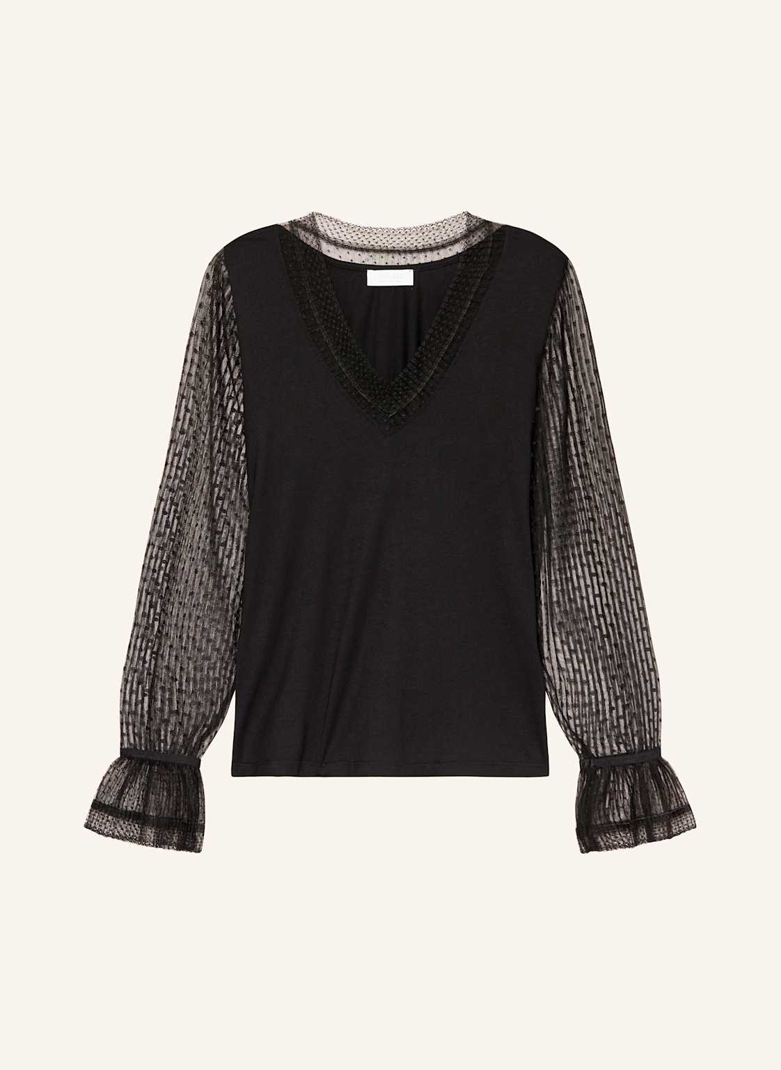 Rich & Royal Blusenshirt Im Materialmix schwarz von Rich & Royal