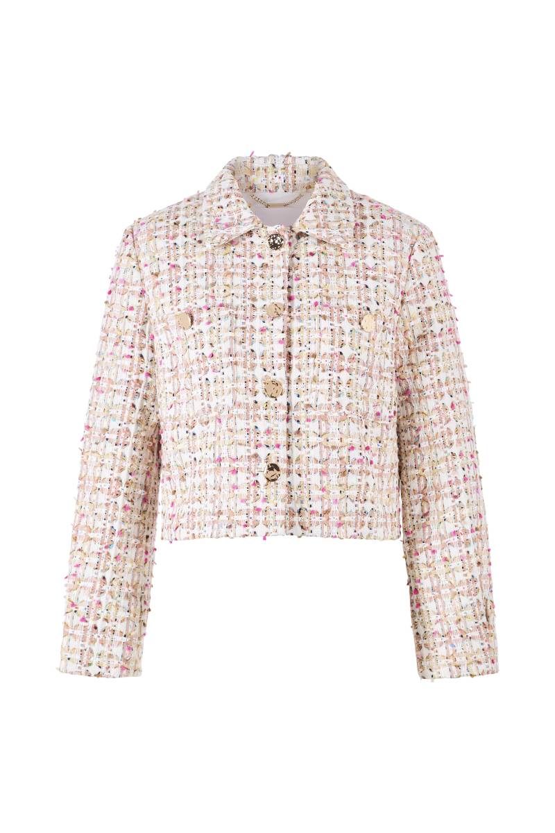 Rich & Royal - Boxy jacket with shirt collar pearl white - Gr. - 38 von Rich & Royal