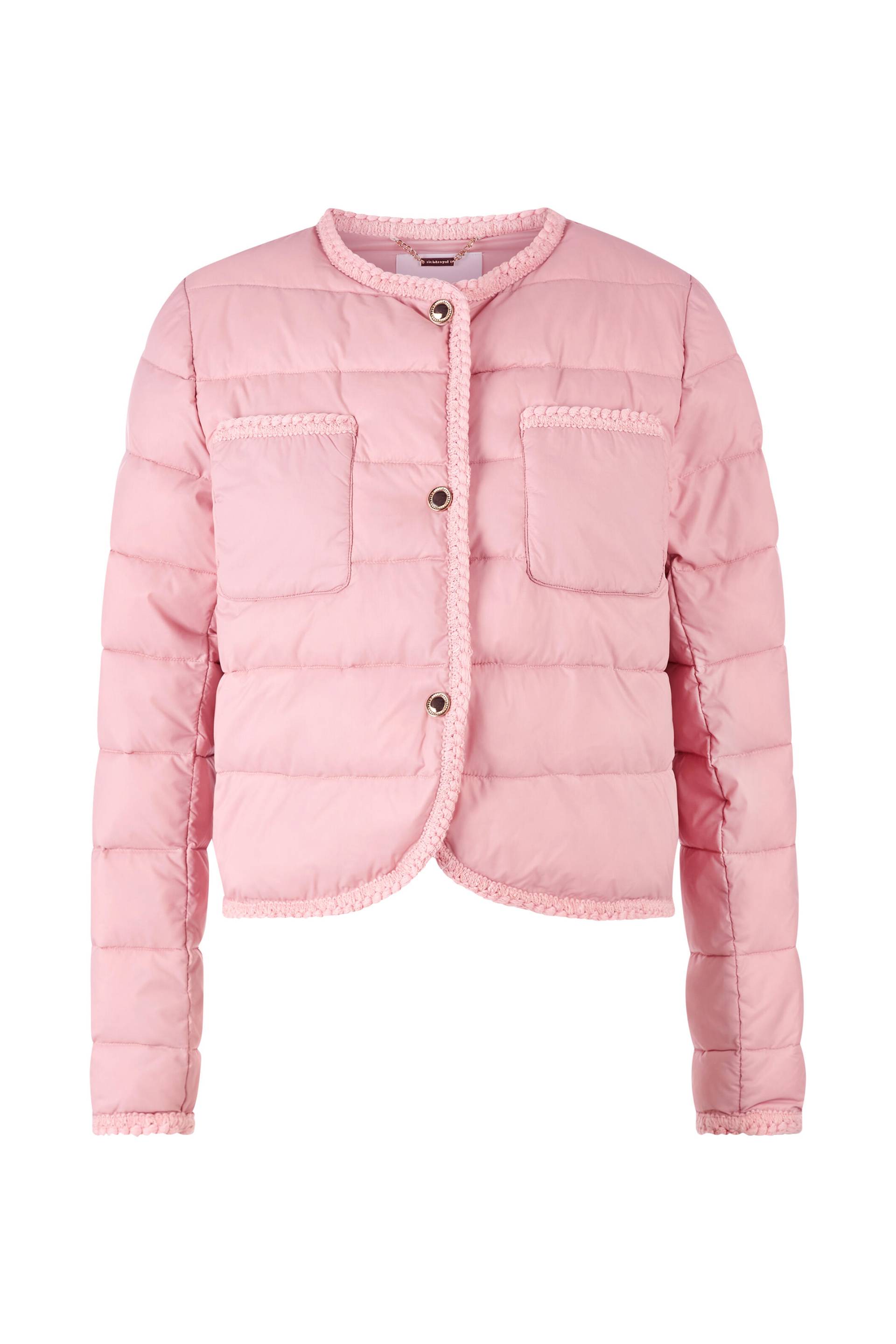 Rich & Royal - Boxy padded nylon jacket with deco tapes recycled winter rose - Gr. - 40 von Rich & Royal
