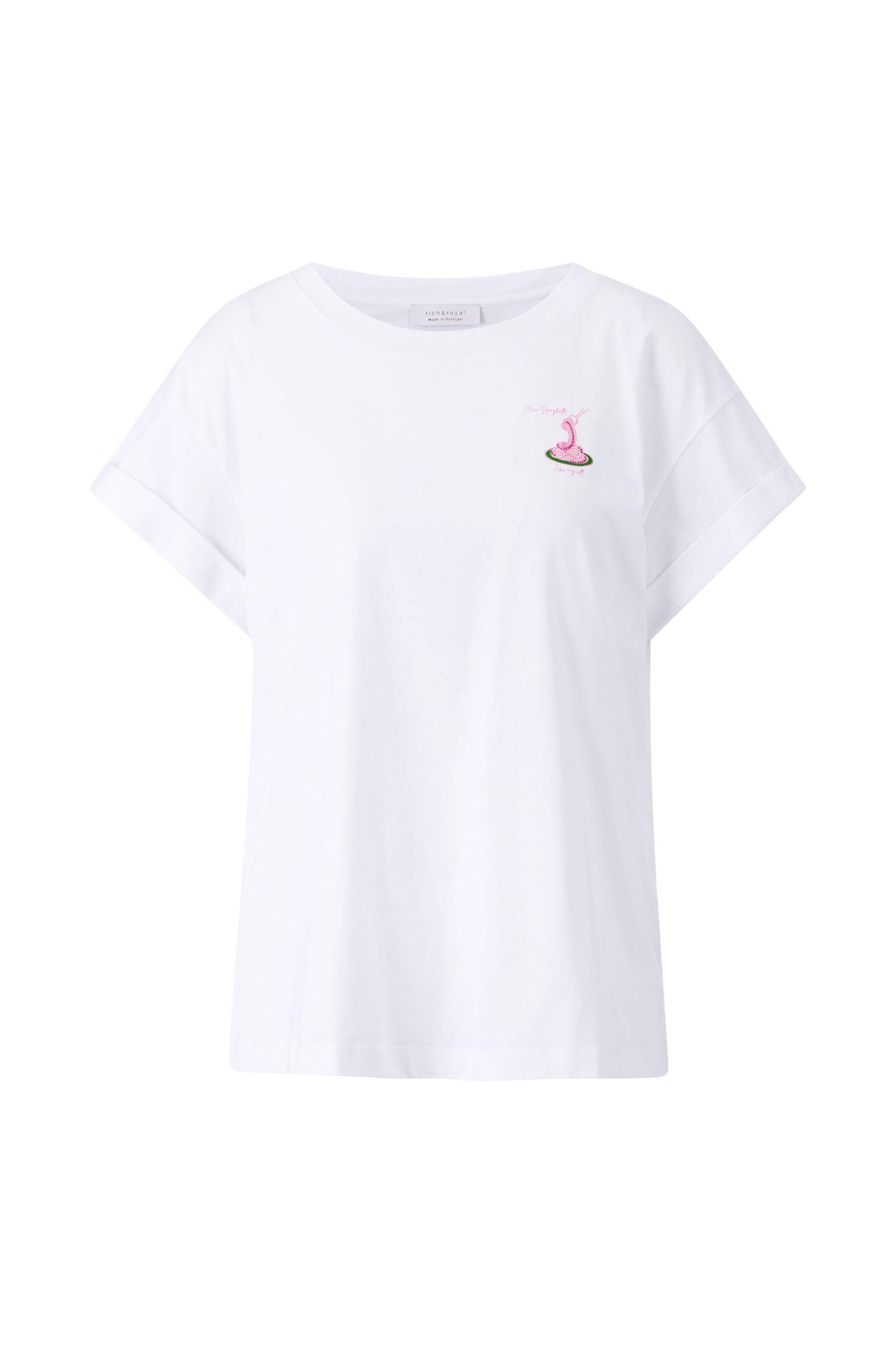 Rich & Royal - Boyfriend Sparkle Organic Shirt white - Gr. - L von Rich & Royal