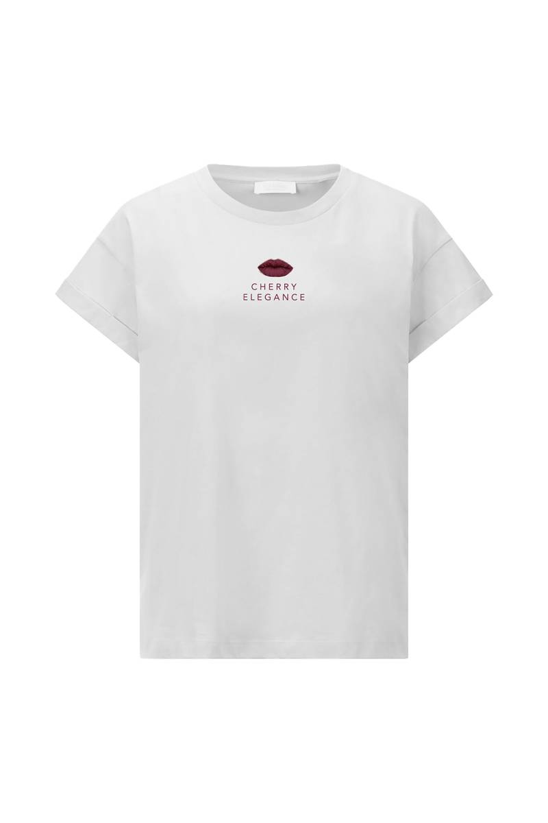 Rich & Royal - Boyfriend Sparkle Organic Shirt white - Gr. - S von Rich & Royal