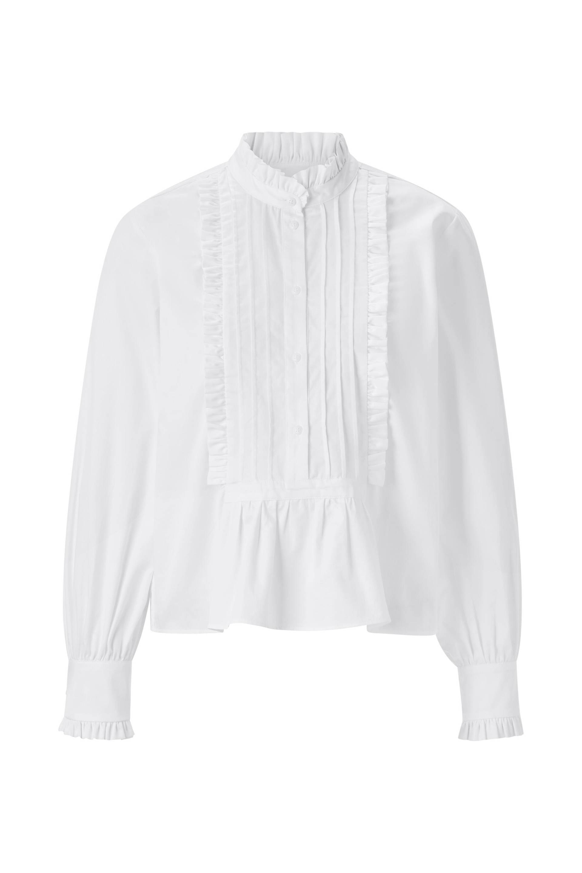 Rich & Royal - Cotton Ruffle Blouse white - Gr. - 40 von Rich & Royal