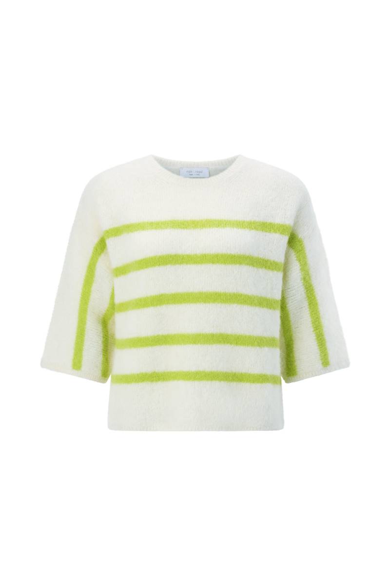 Rich & Royal - Crew NK Stripes Cropped urban lime - Gr. - XL von Rich & Royal