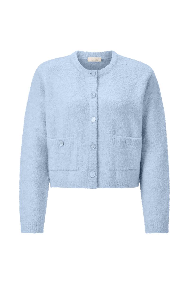 Rich & Royal - Crew-Neck Cardigan Bouclé frosty blue - Gr. - S von Rich & Royal