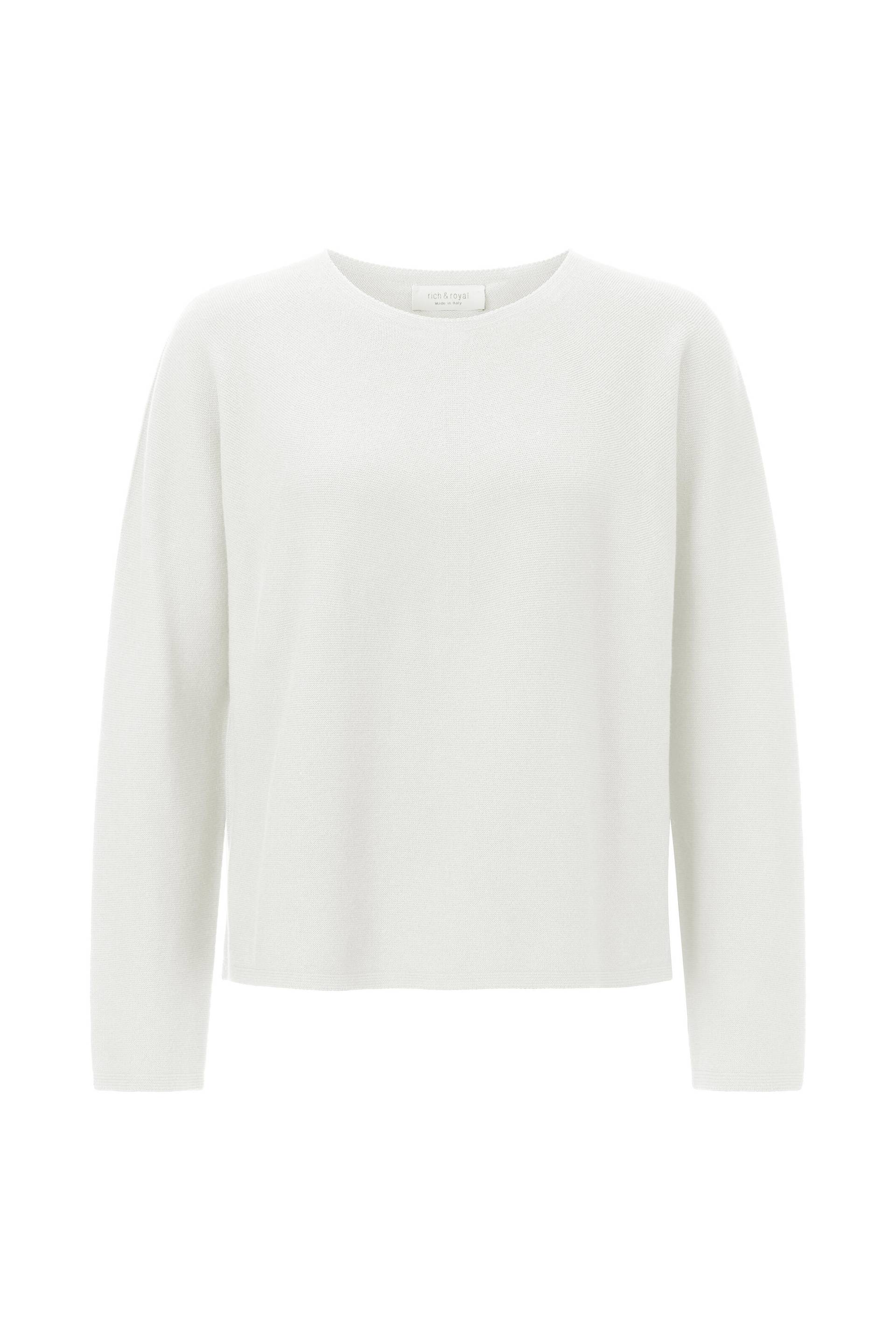 Rich & Royal - Crew Neck Drop Shoulder pearl white - Gr. - L von Rich & Royal
