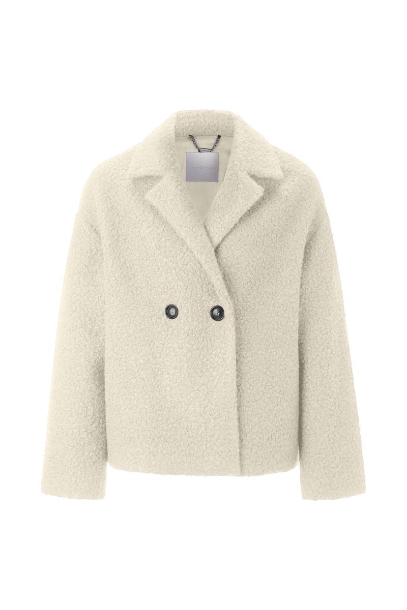 Rich & Royal - Double Breasted Curly Oversize Jacket pearl white - Gr. - 40 von Rich & Royal