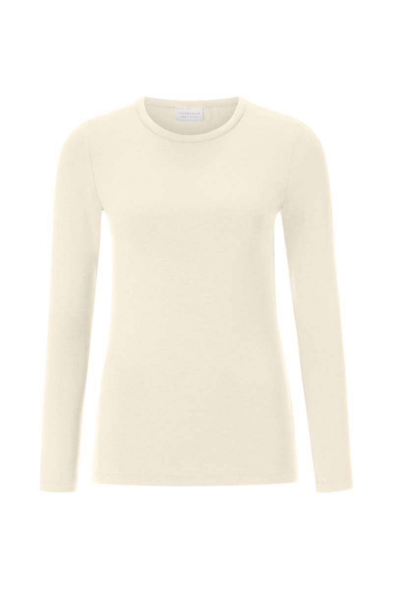 Rich & Royal - EV Slim Fit Longsleeve pearl white - Gr. - S von Rich & Royal