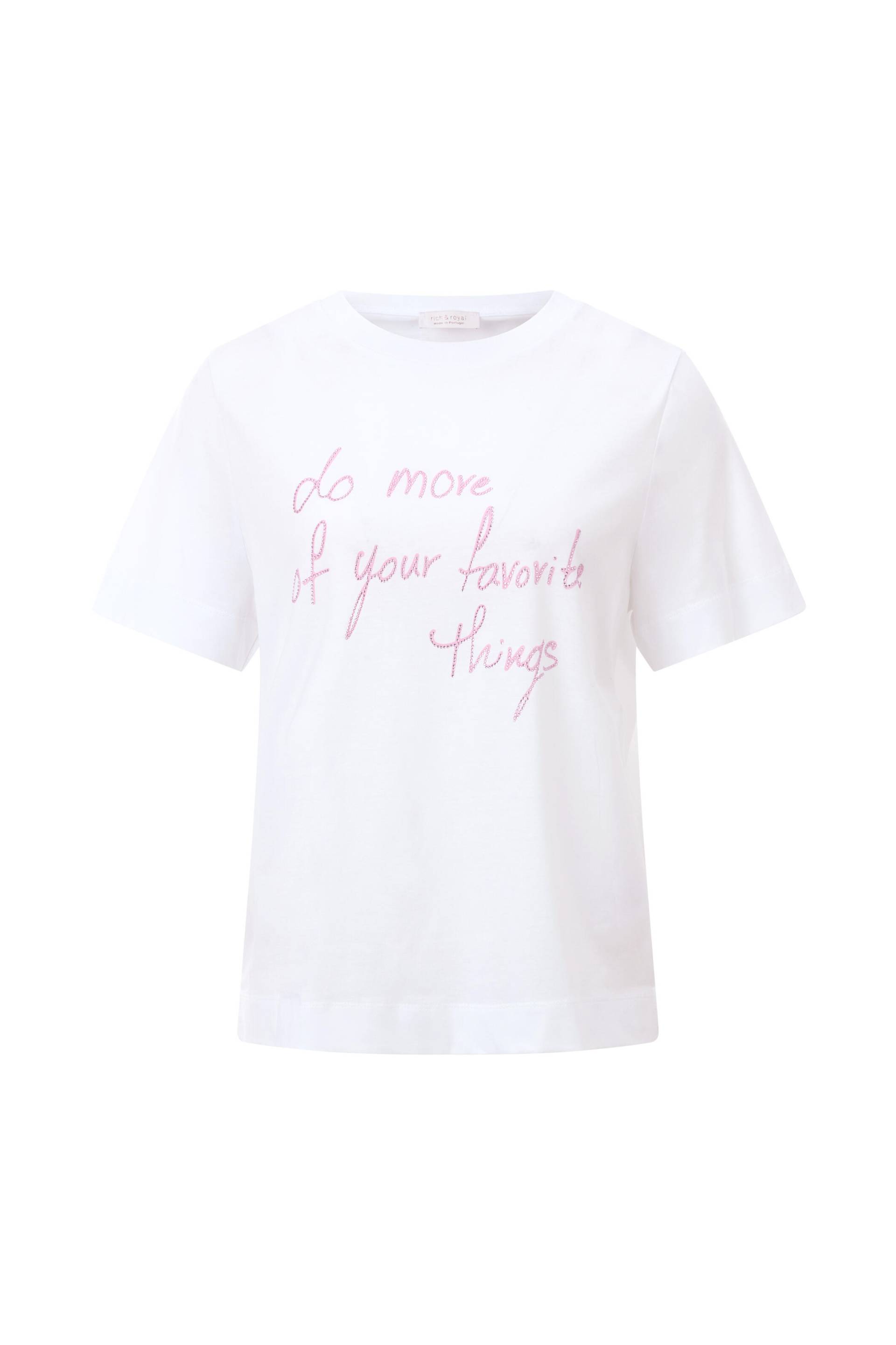 Rich & Royal - Easy Fit T-Shirt Favorite things Organic white - Gr. - S von Rich & Royal