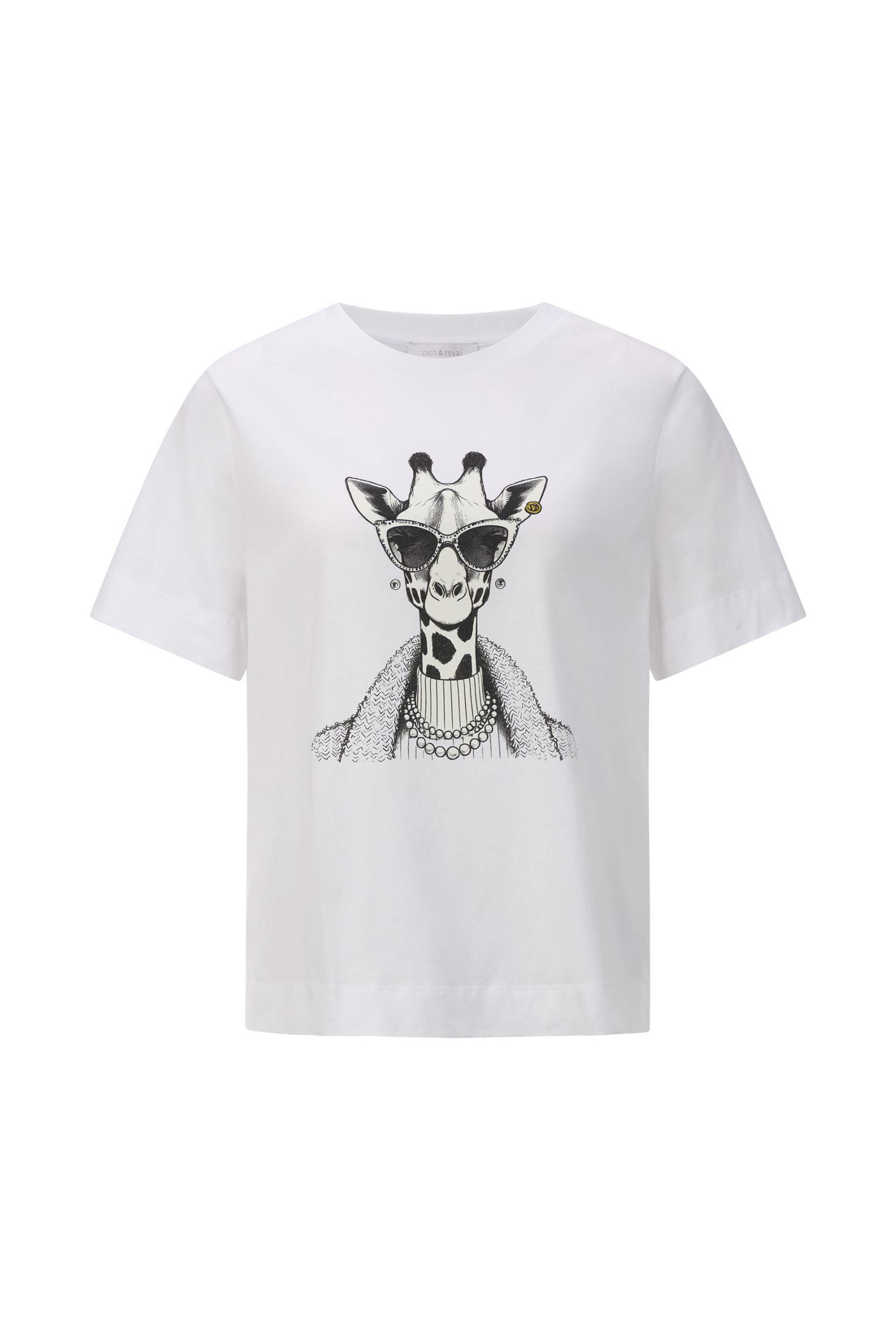 Rich & Royal - Easy Fit T-Shirt Giraffe white - Gr. - XS von Rich & Royal