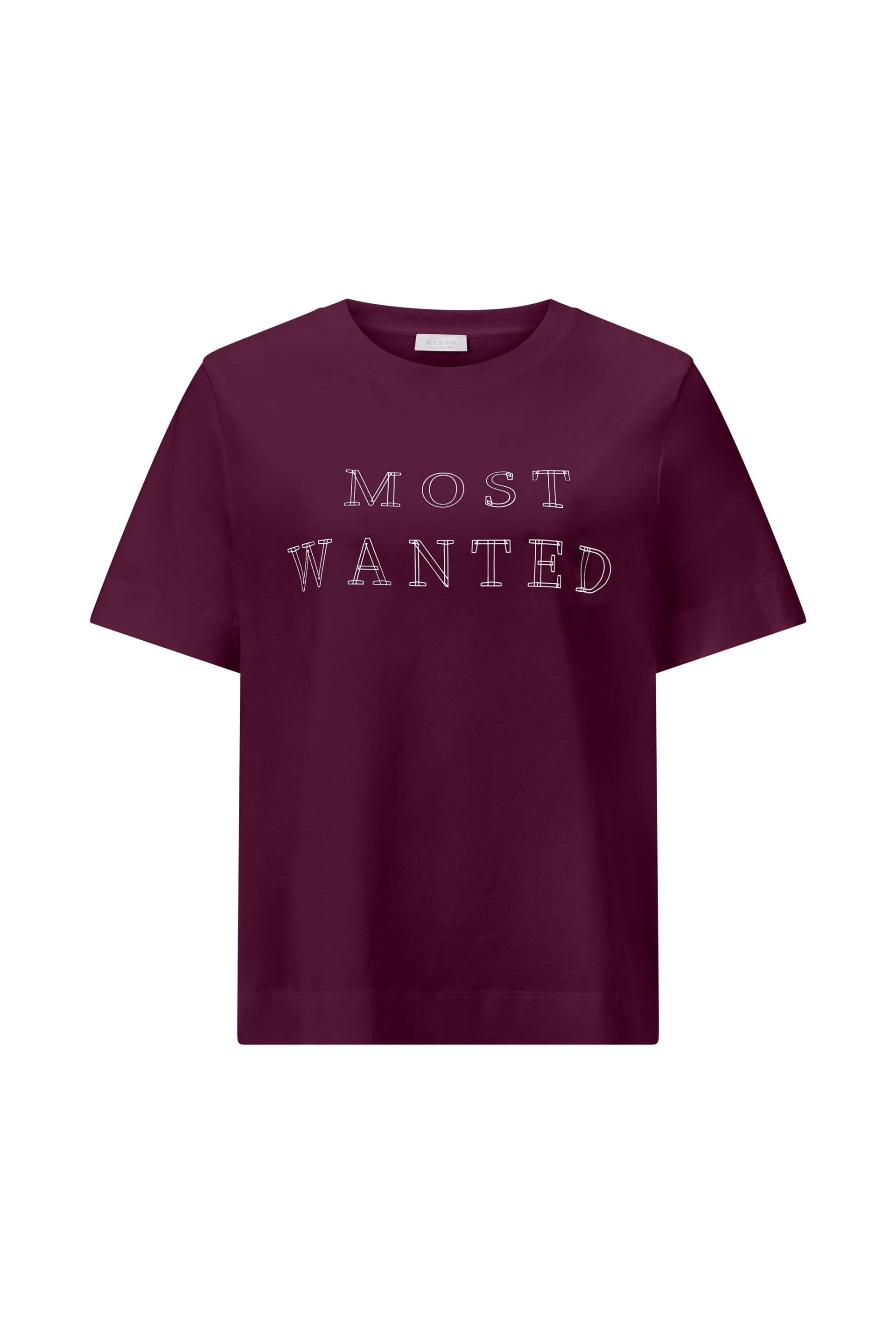 Rich & Royal - Easy Fit T-Shirt Most Wanted ruby glow - Gr. - L von Rich & Royal