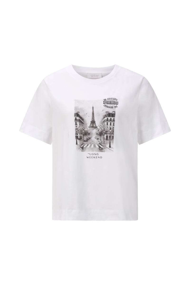 Rich & Royal - Easy Fit T-Shirt Paris white - Gr. - XS von Rich & Royal