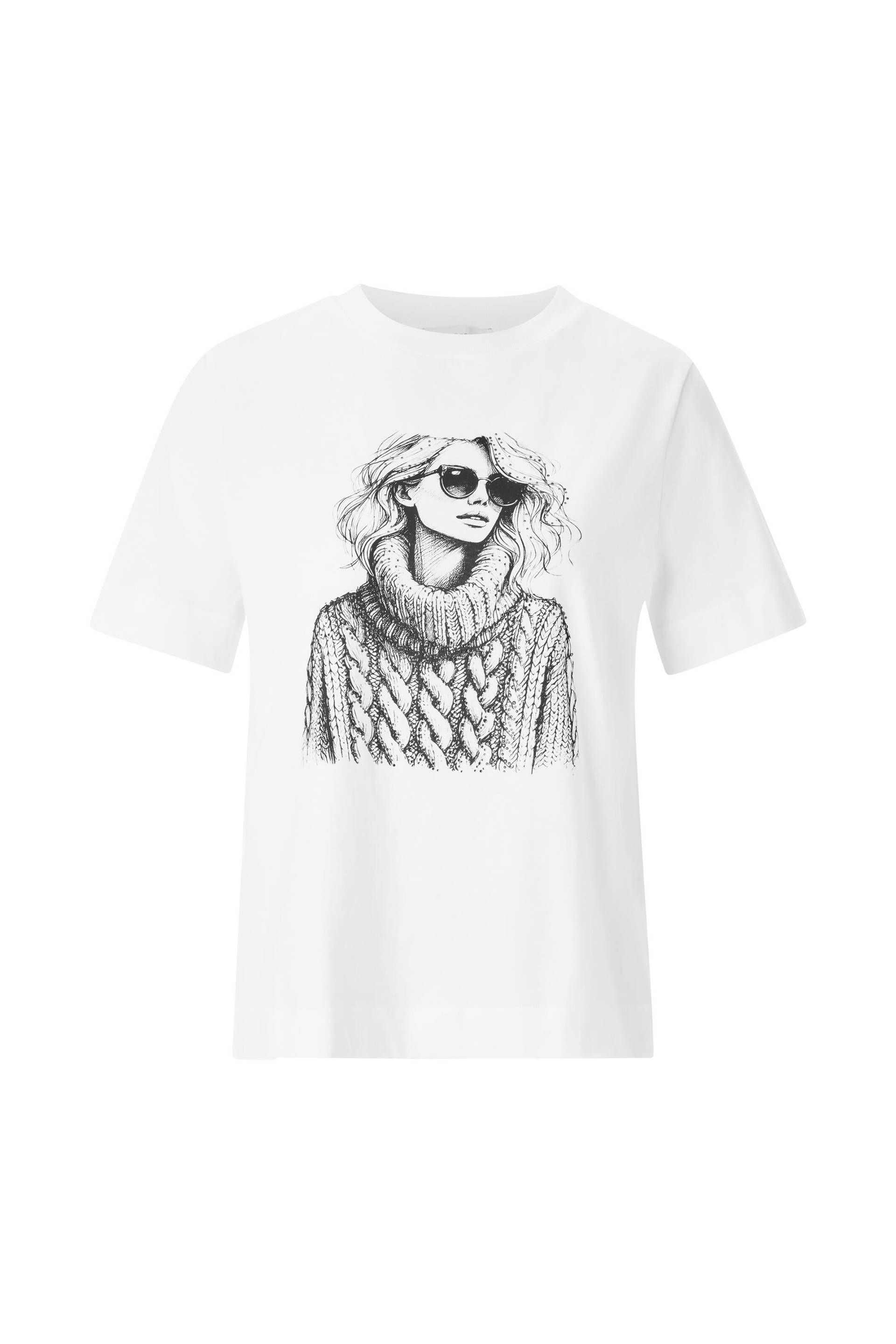 Rich & Royal - Easy Fit T-Shirt Woman Print white - Gr. - XS von Rich & Royal