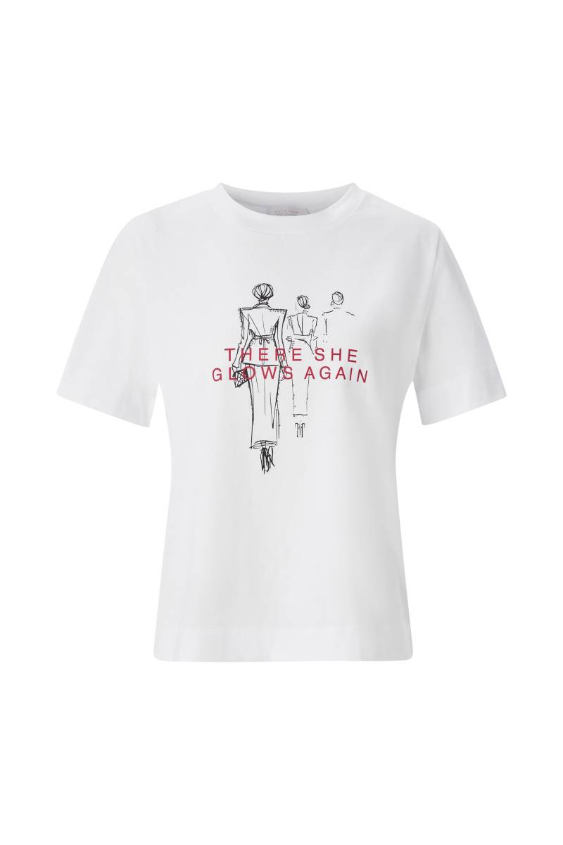 Rich & Royal - Easy Fit T-Shirt Women Print white - Gr. - L von Rich & Royal