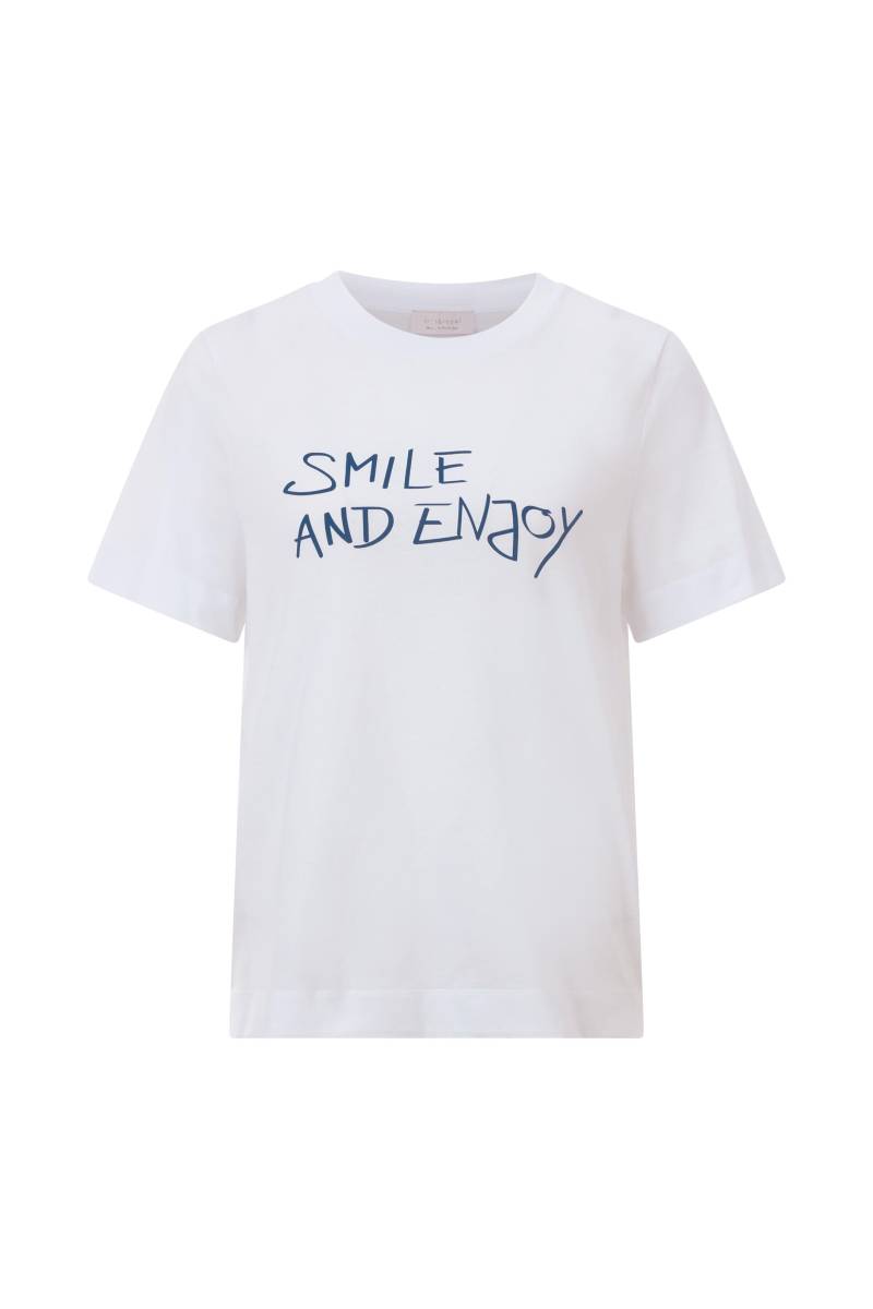 Rich & Royal - Easy Fit T-Shirt smile and enjoy Organic white - Gr. - XL von Rich & Royal