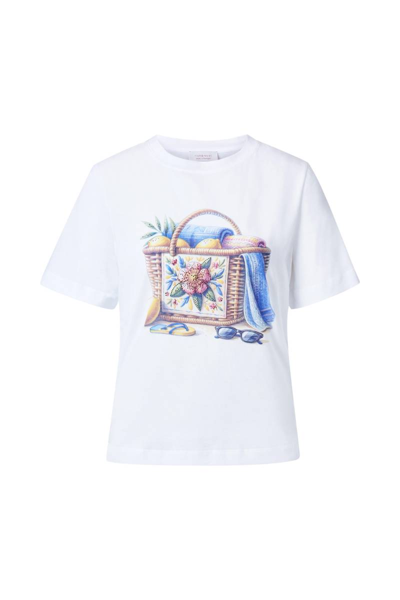 Rich & Royal - Elegant Fit T-Shirt Beach Basket white - Gr. - L von Rich & Royal