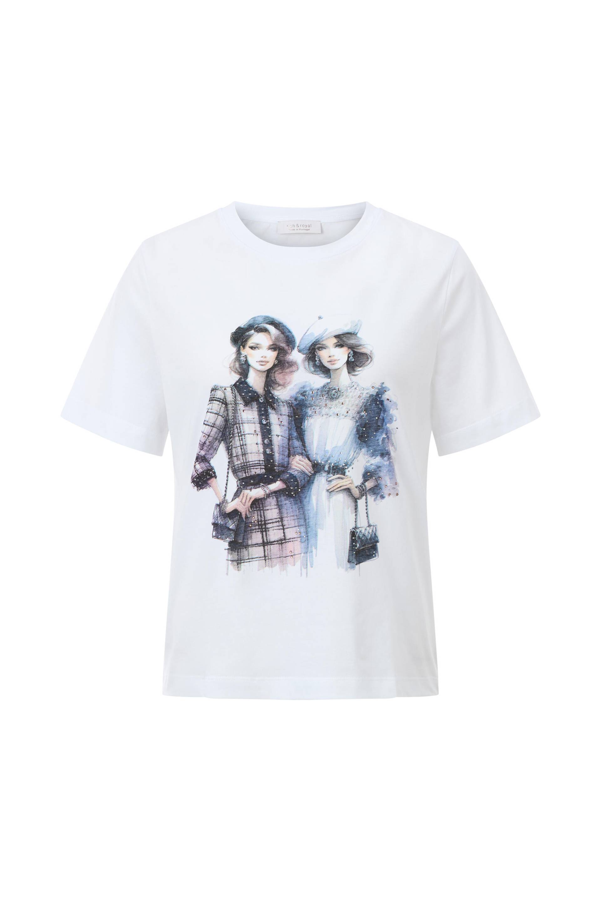 Rich & Royal - Elegant Fit T-Shirt Women Organic white - Gr. - XL von Rich & Royal