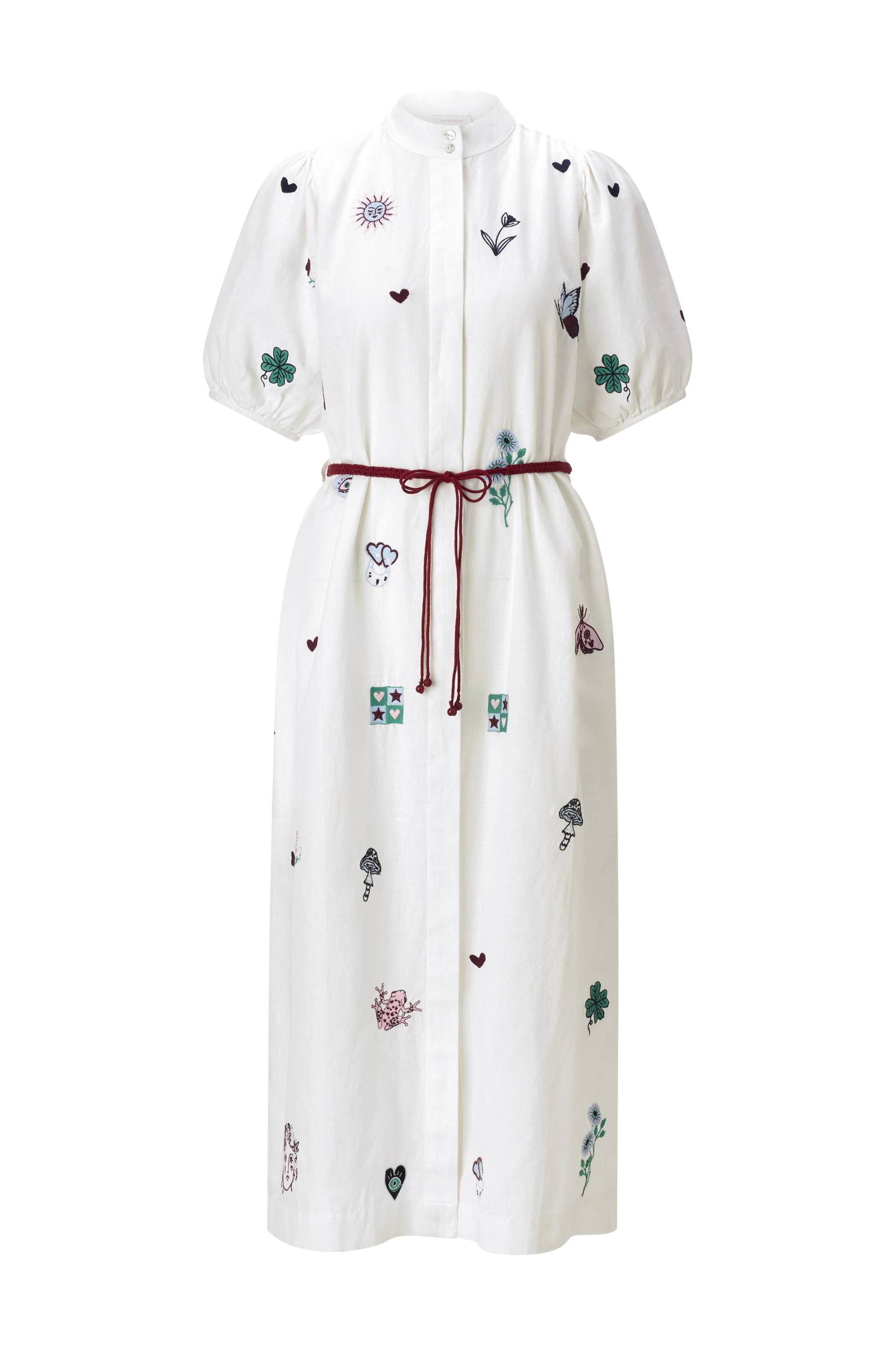 Rich & Royal - Embroidery Midi Dress white - Gr. - 38 von Rich & Royal