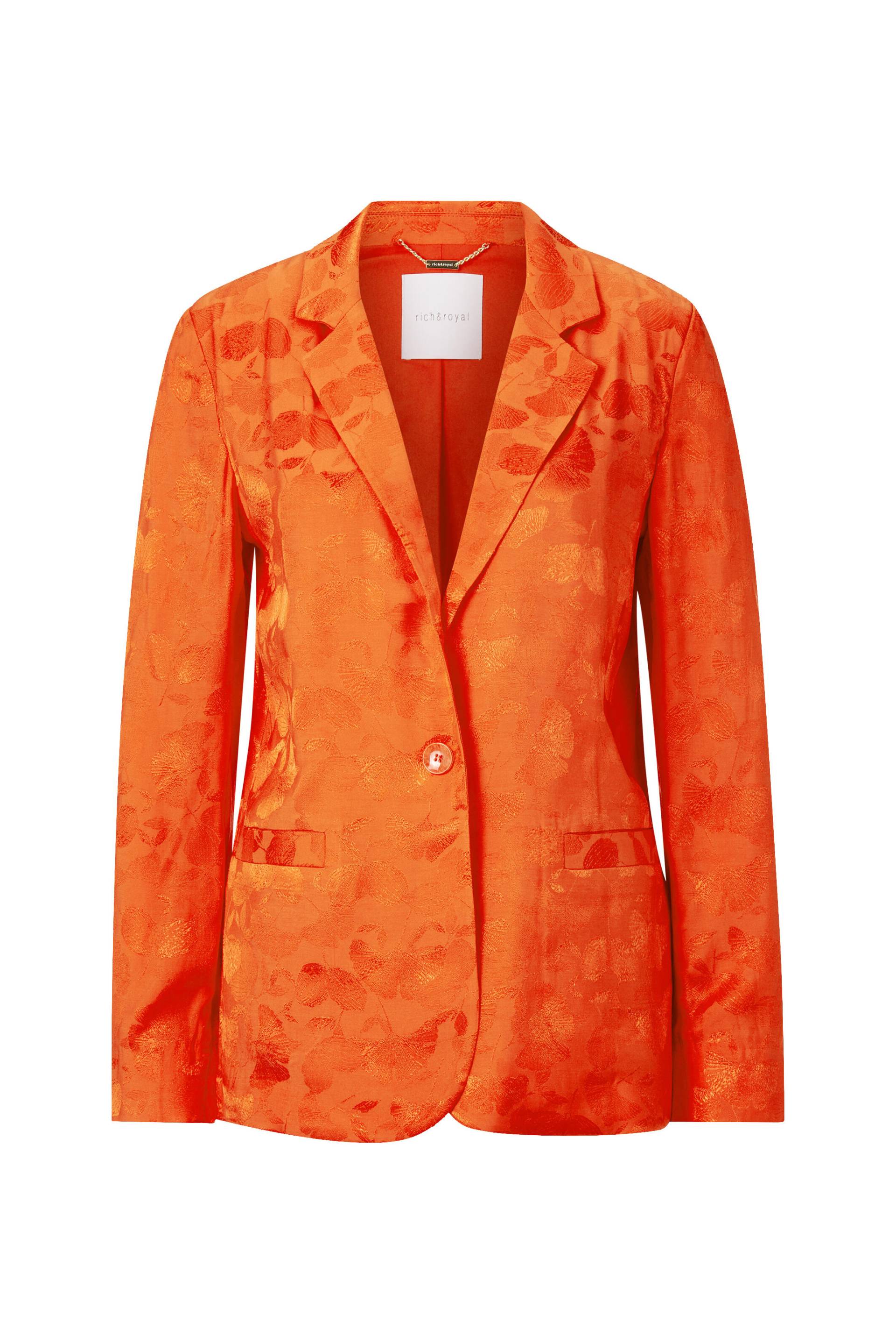 Rich & Royal - Jacquard blazer cherry tomato - Gr. - 40 von Rich & Royal